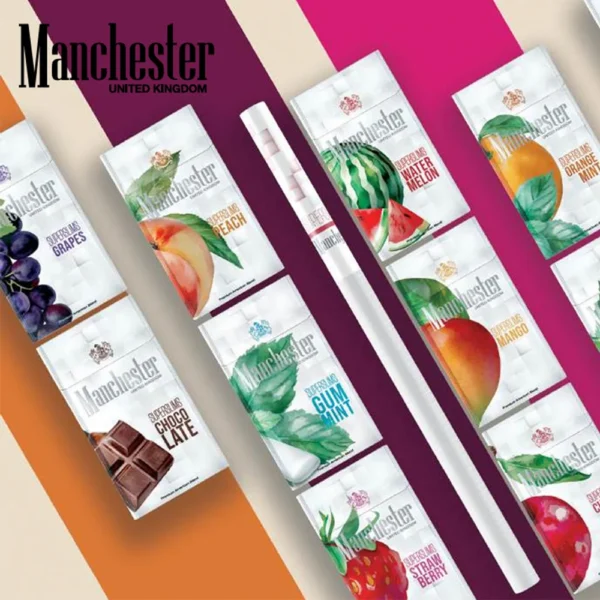 📦 Manchester SuperSlims Grape แพ็คเกจซองแข็ง, ของแท้รับประกัน