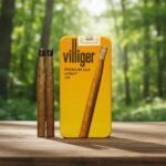 ซิการ์ Villiger Premium No.6 Honey Tip บรรจุในกล่องอลูมิเนียมสีเหลือง พร้อมมวนซิการ์หุ้มใบยาสูบธรรมชาติ