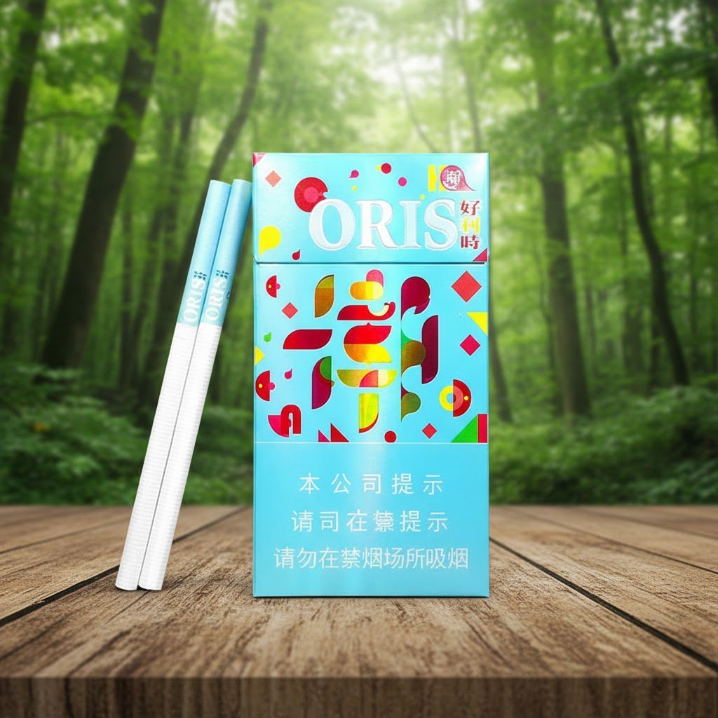 บุหรี่ Oris Chao Society Blue (CN) มวนสลิม รสเมนทอล กล่องสีฟ้า ดีไซน์ทันสมัย